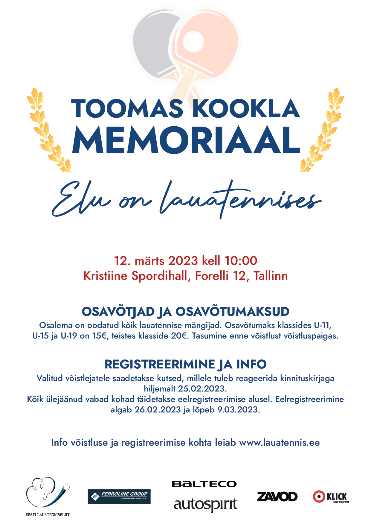 Read more about the article Toomas Kookla MEMORIAAL 2023