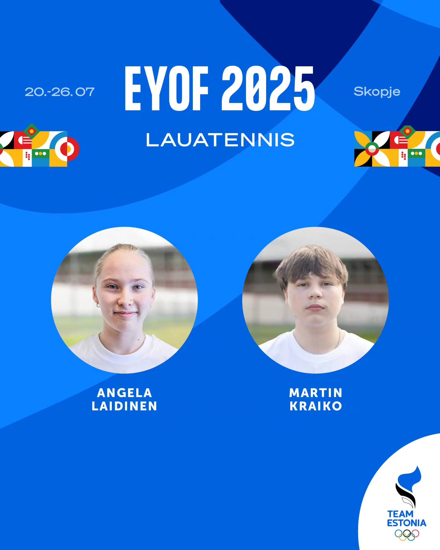 Read more about the article Eesti lauatennisetalendid Euroopa noorte olümpiafestivalil Skopjes