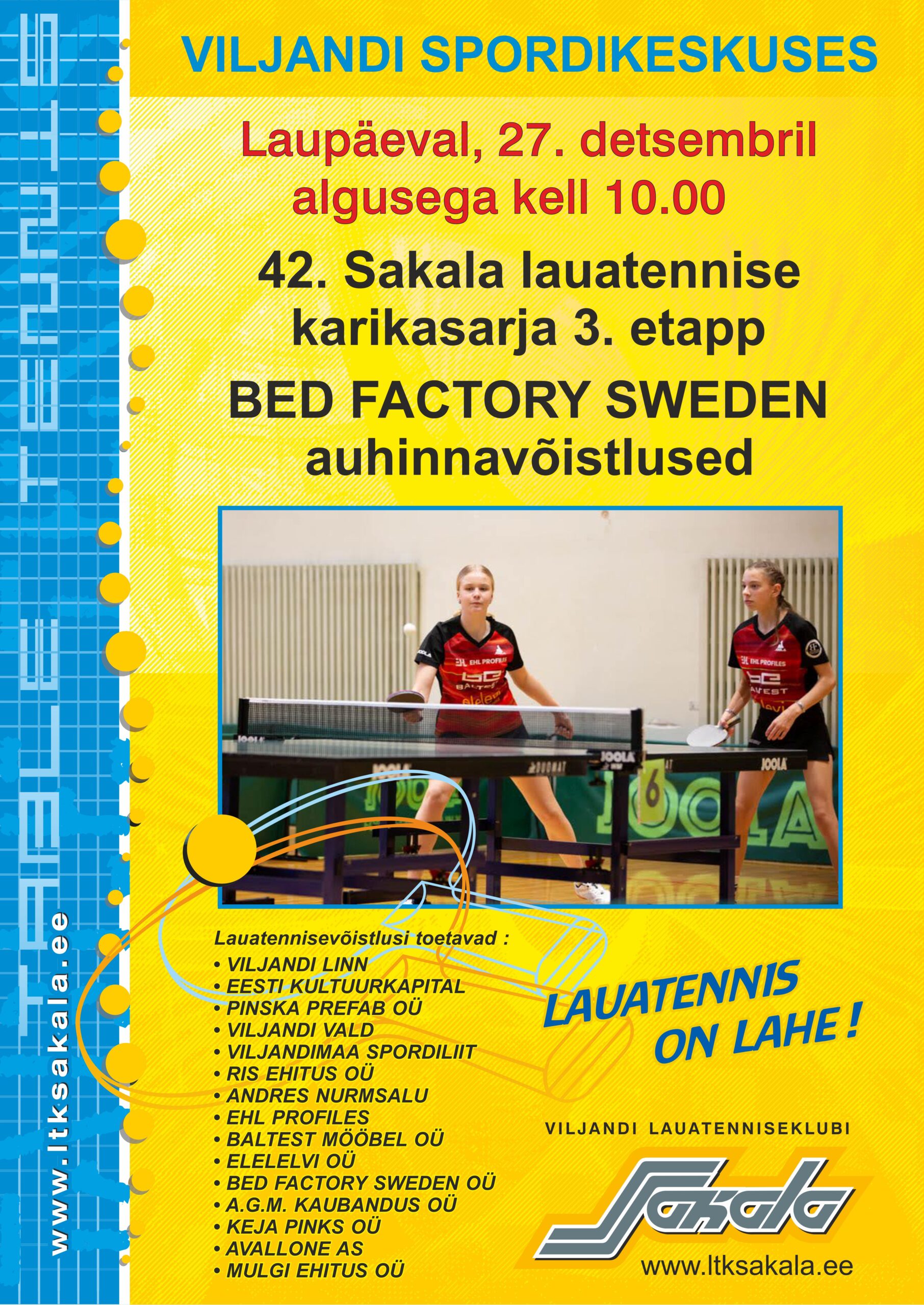 You are currently viewing Sakala karikasarja 3. etapp – Bed Factory Sweden OÜ auhinnavõistlused 27. detsembril